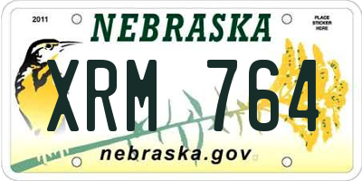 NE license plate XRM764