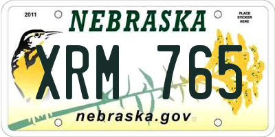 NE license plate XRM765