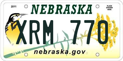 NE license plate XRM770
