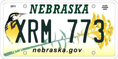 NE license plate XRM773