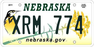 NE license plate XRM774