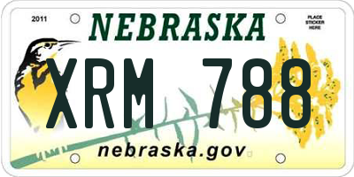 NE license plate XRM788