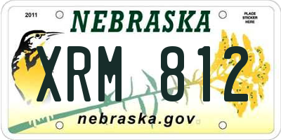 NE license plate XRM812