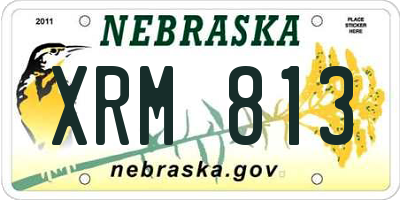 NE license plate XRM813