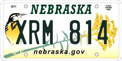 NE license plate XRM814