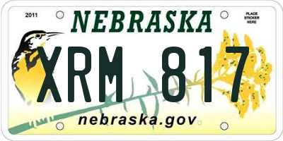 NE license plate XRM817