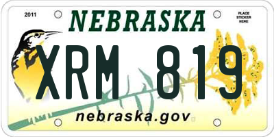 NE license plate XRM819