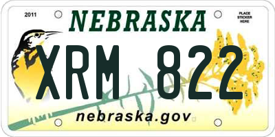 NE license plate XRM822