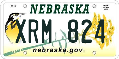 NE license plate XRM824