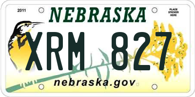 NE license plate XRM827