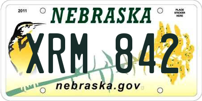 NE license plate XRM842