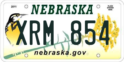 NE license plate XRM854