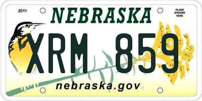 NE license plate XRM859