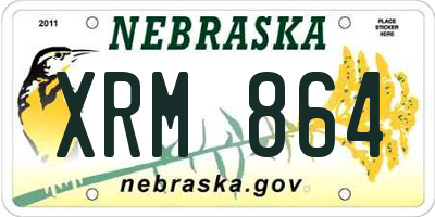 NE license plate XRM864