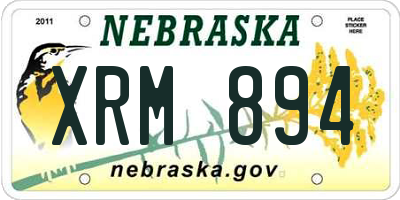 NE license plate XRM894