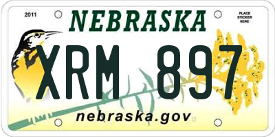 NE license plate XRM897