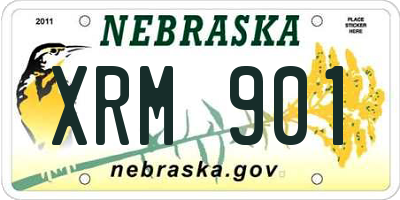 NE license plate XRM901