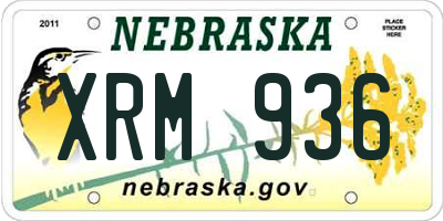 NE license plate XRM936