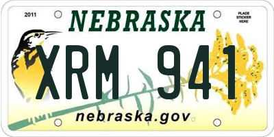 NE license plate XRM941