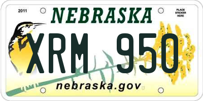 NE license plate XRM950