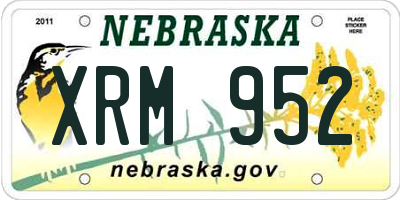 NE license plate XRM952