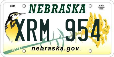 NE license plate XRM954