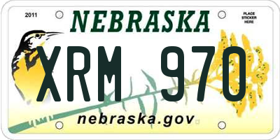 NE license plate XRM970