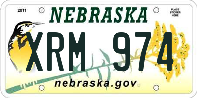 NE license plate XRM974