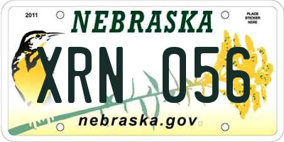NE license plate XRN056