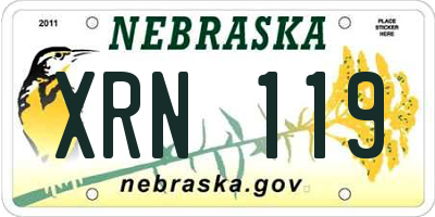 NE license plate XRN119