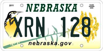 NE license plate XRN128
