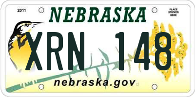 NE license plate XRN148