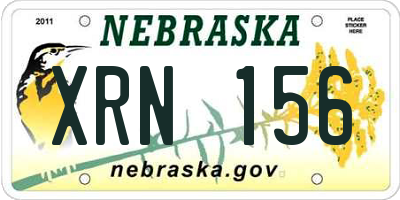 NE license plate XRN156