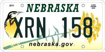 NE license plate XRN158