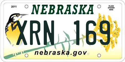 NE license plate XRN169