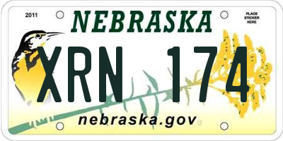 NE license plate XRN174