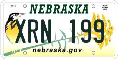 NE license plate XRN199