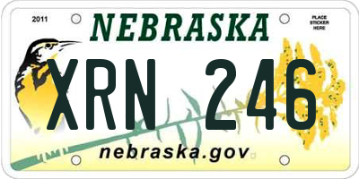 NE license plate XRN246
