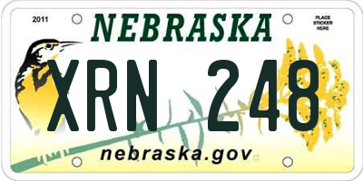 NE license plate XRN248