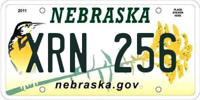 NE license plate XRN256