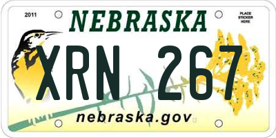 NE license plate XRN267