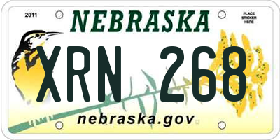 NE license plate XRN268