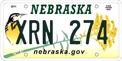 NE license plate XRN274