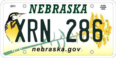 NE license plate XRN286