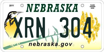 NE license plate XRN304