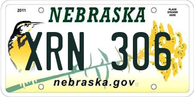 NE license plate XRN306