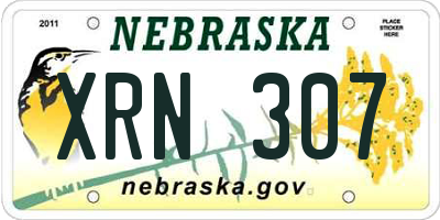 NE license plate XRN307