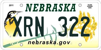 NE license plate XRN322