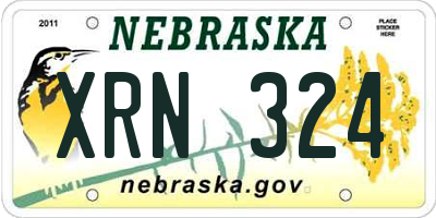 NE license plate XRN324