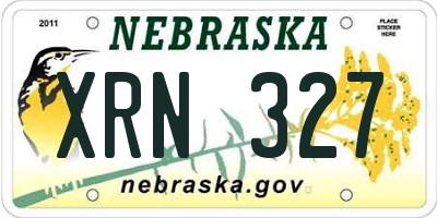 NE license plate XRN327